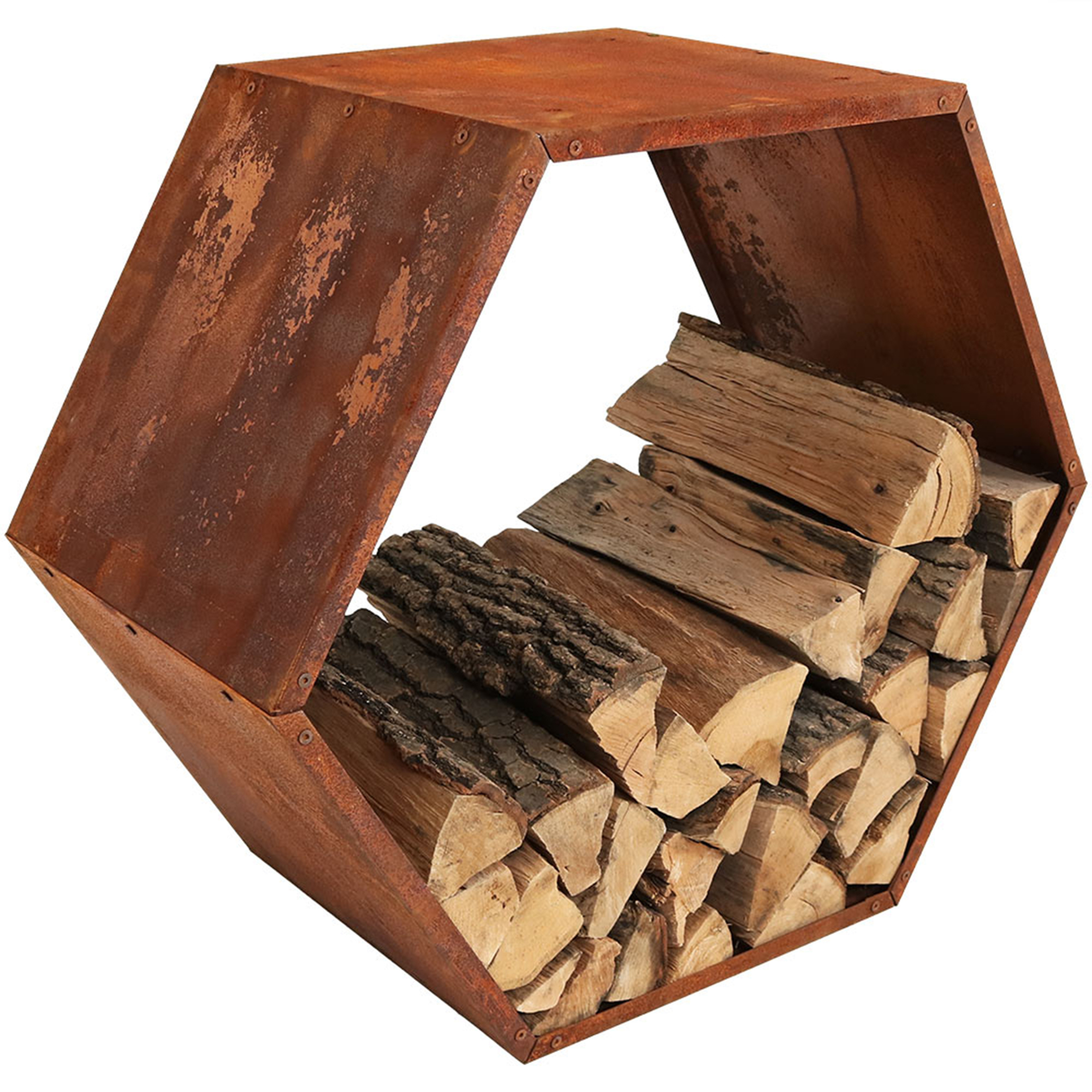 Sunnydaze Decor, Firewood Log Rack, Color Brown, Material Steel, Model# RCM-LG789